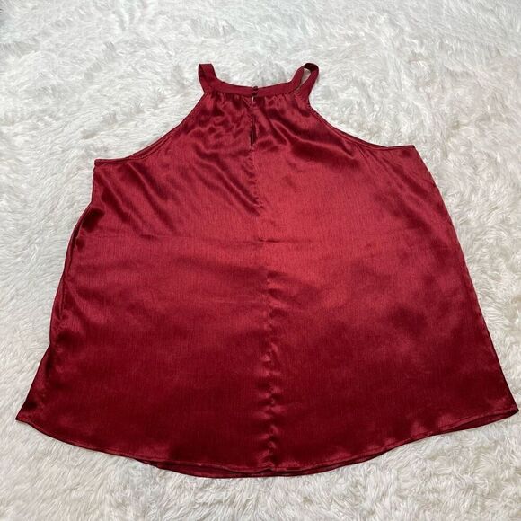 Torrid Red Goddess Halter Top Tank Flowy Shirt Satin Plus Size 3X - Picture 6 of 6